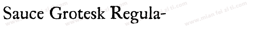 Sauce Grotesk Regula字体转换